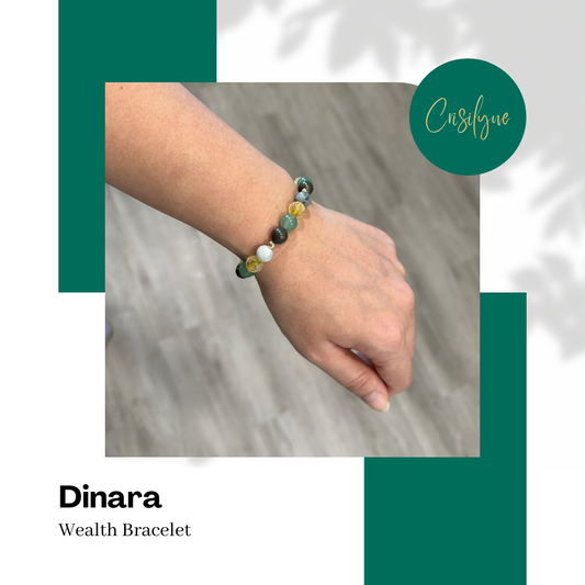 Dinara — Wealth Bracelet (Aventurine, Citrine, Jade, Pyrite)