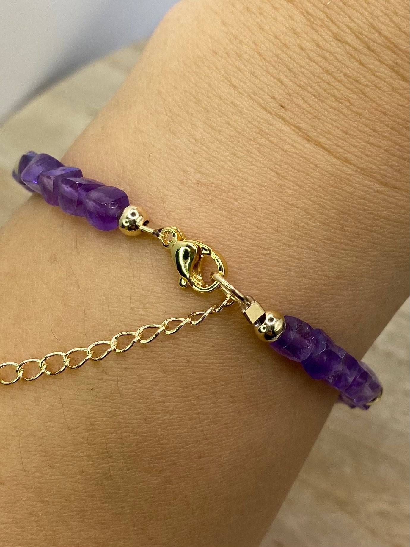 Theresa - Amethyst Handmade Stone Bracelet