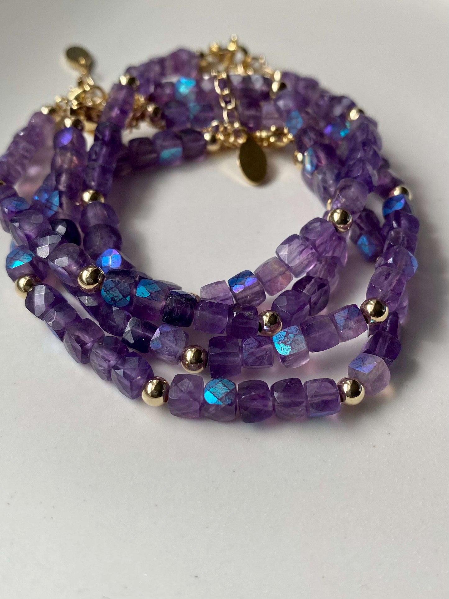 Theresa - Amethyst Handmade Stone Bracelet