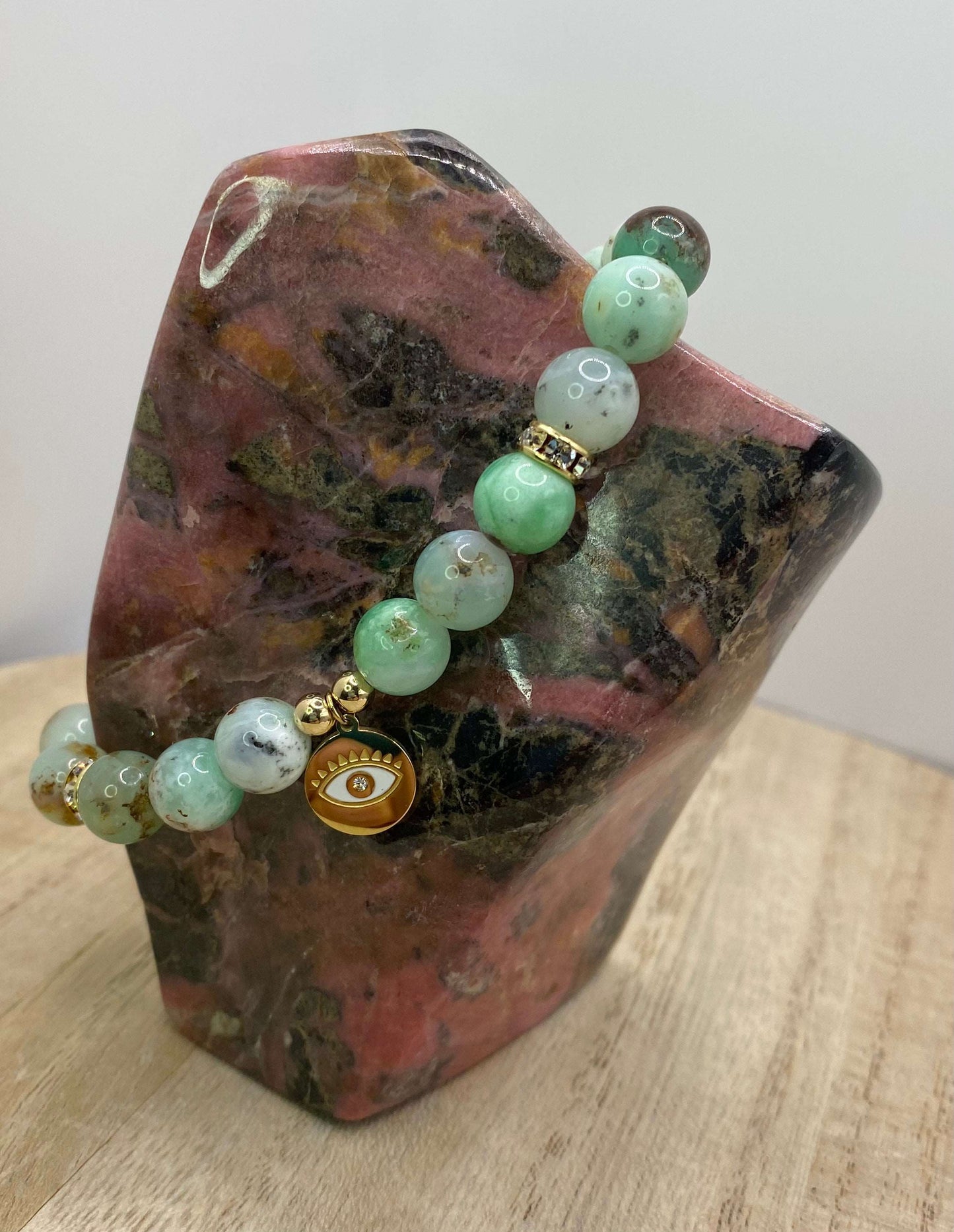 
                  
                    Chloe - Chrysoprase Charmed Bracelet
                  
                