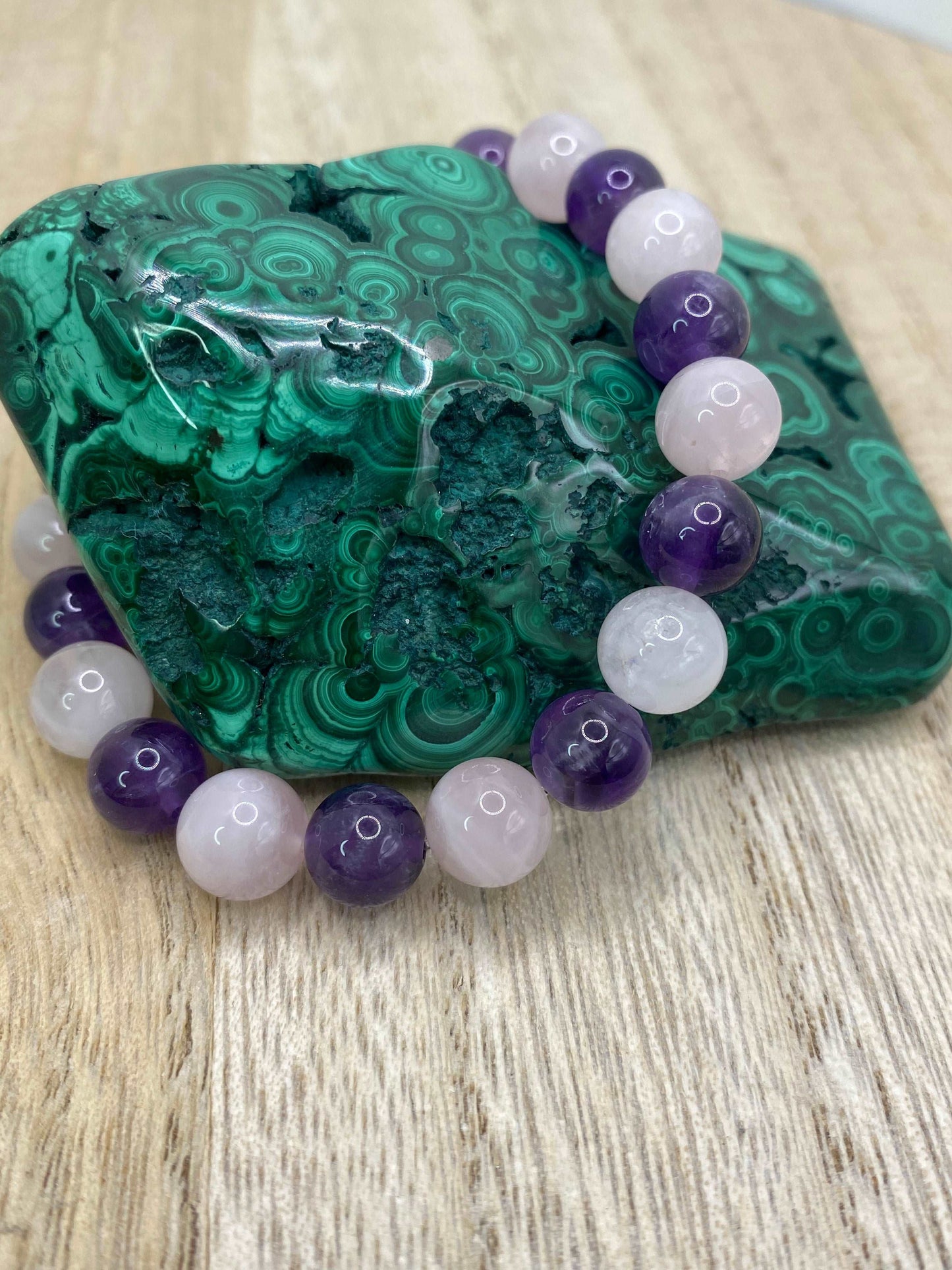 Dakota - Rose Quartz and Amethyst Stone Bracelet