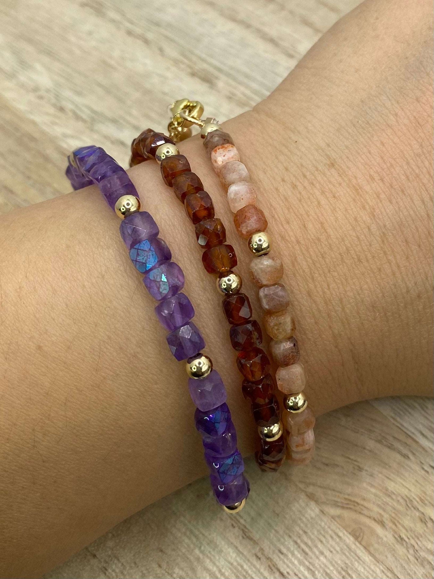 Stella - Handmade Sunstone Bracelet