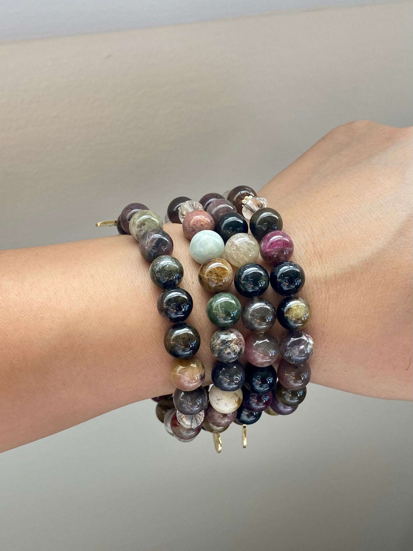 Tatum - Multicolor Tourmaline Beaded Bracelet
