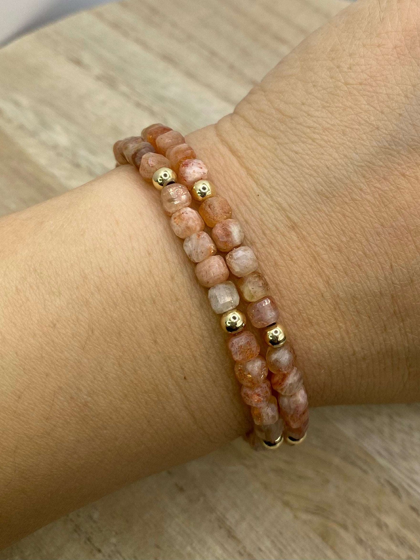 Stella - Handmade Sunstone Bracelet