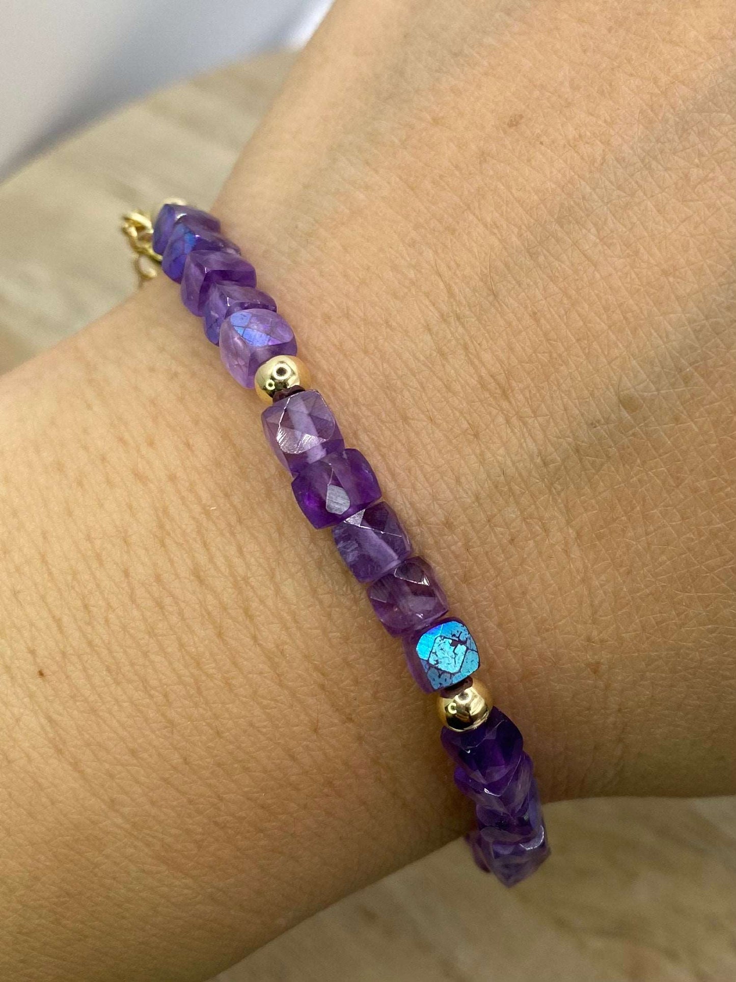 Theresa - Amethyst Handmade Stone Bracelet