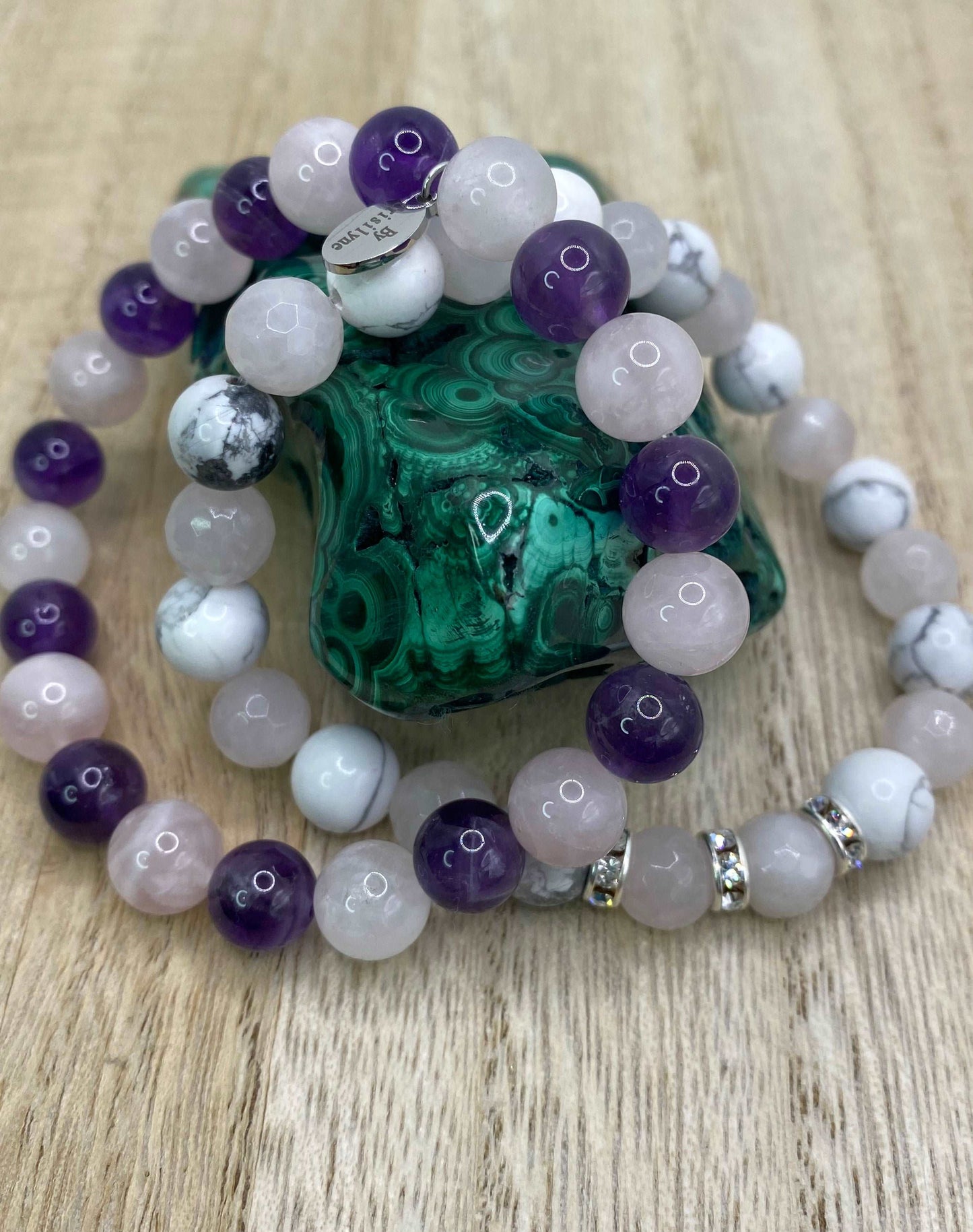Dakota - Rose Quartz and Amethyst Stone Bracelet