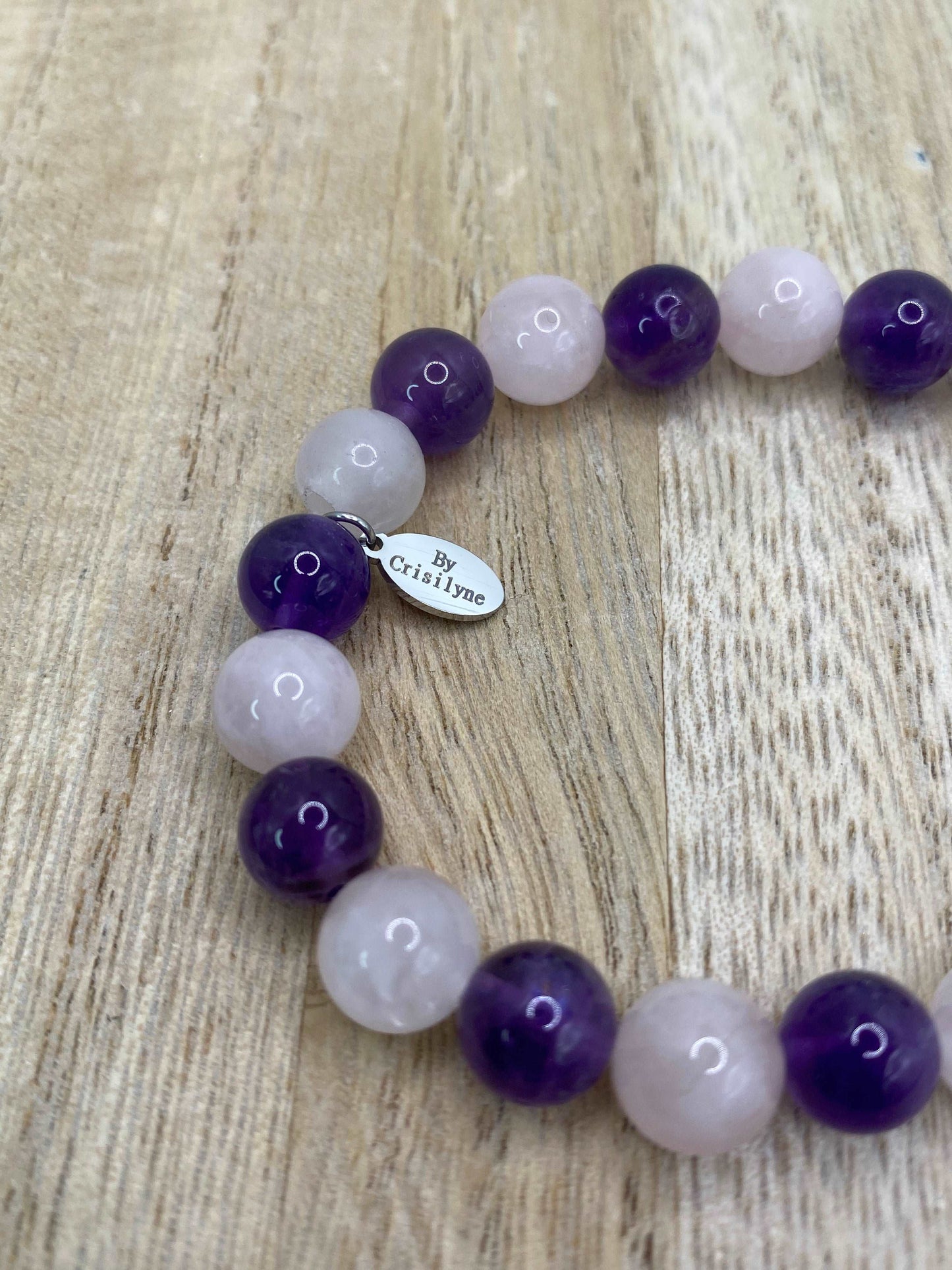 Dakota - Rose Quartz and Amethyst Stone Bracelet
