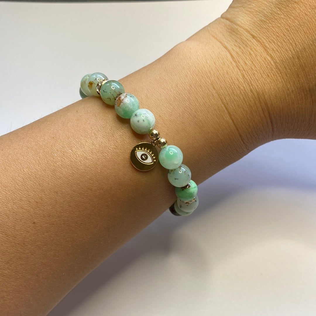 Chloe - Chrysoprase Charmed Bracelet