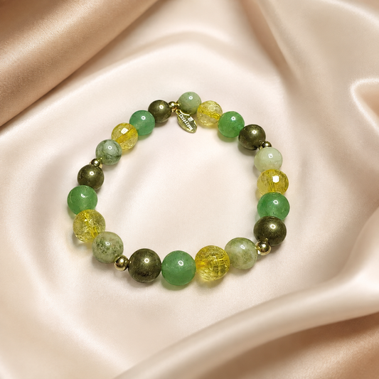 Dinara — Wealth Bracelet (Aventurine, Citrine, Jade, Pyrite)