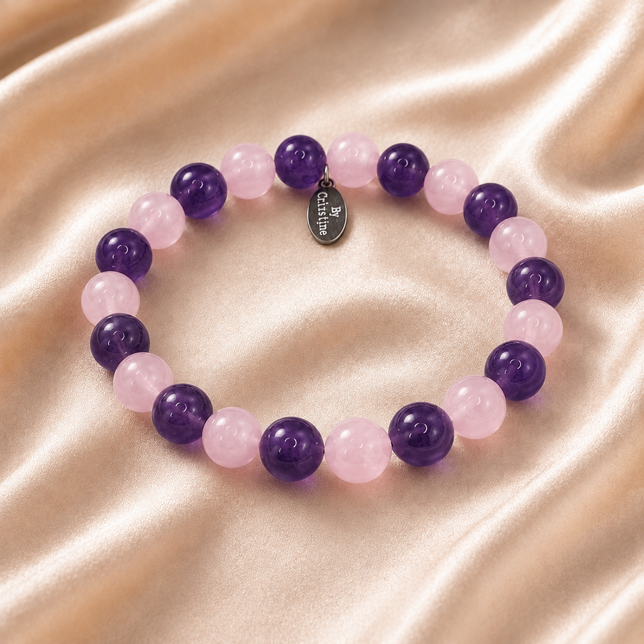 Dakota - Rose Quartz and Amethyst Stone Bracelet