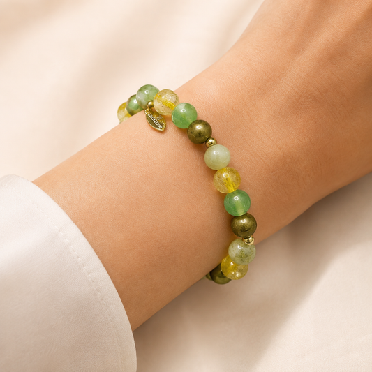 Dinara — Wealth Bracelet (Aventurine, Citrine, Jade, Pyrite)