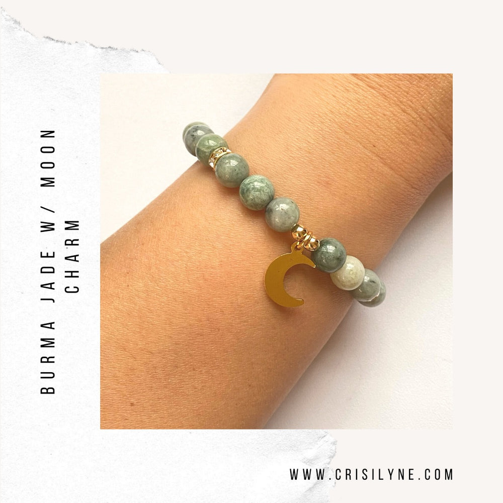 
                  
                    Brielle - Burma Jade with Moon Charm
                  
                
