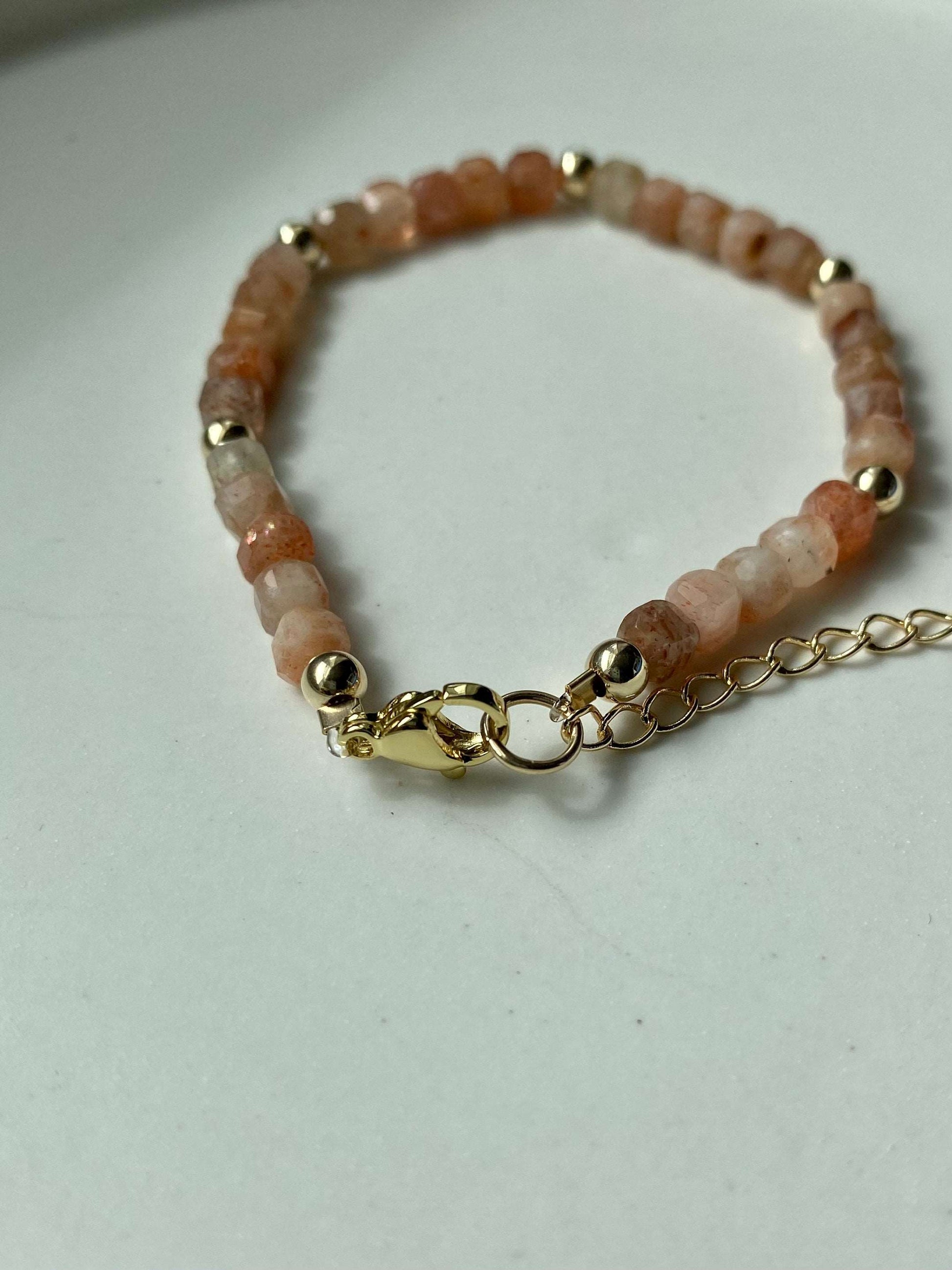 Stella - Handmade Sunstone Bracelet