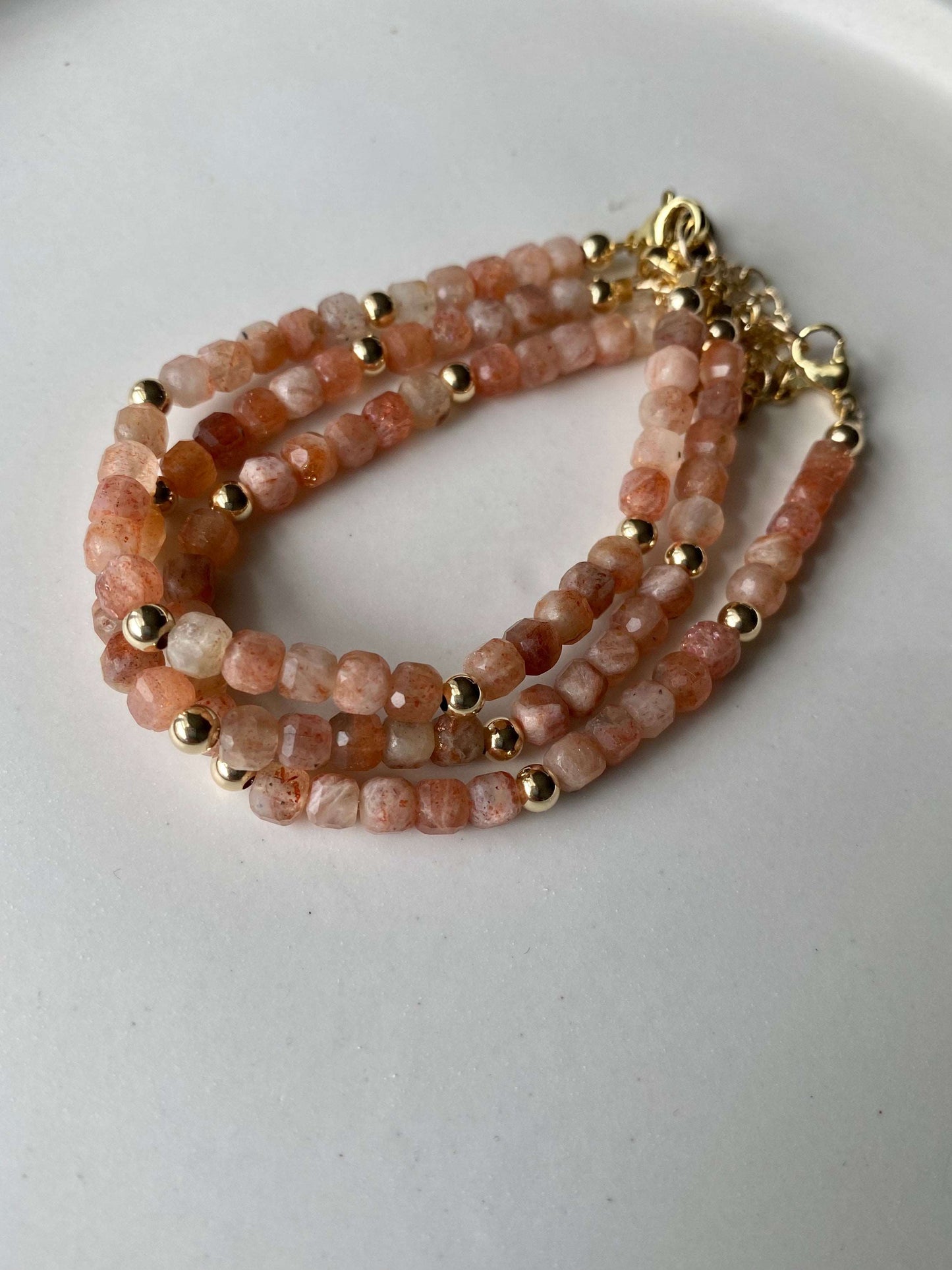 Stella - Handmade Sunstone Bracelet