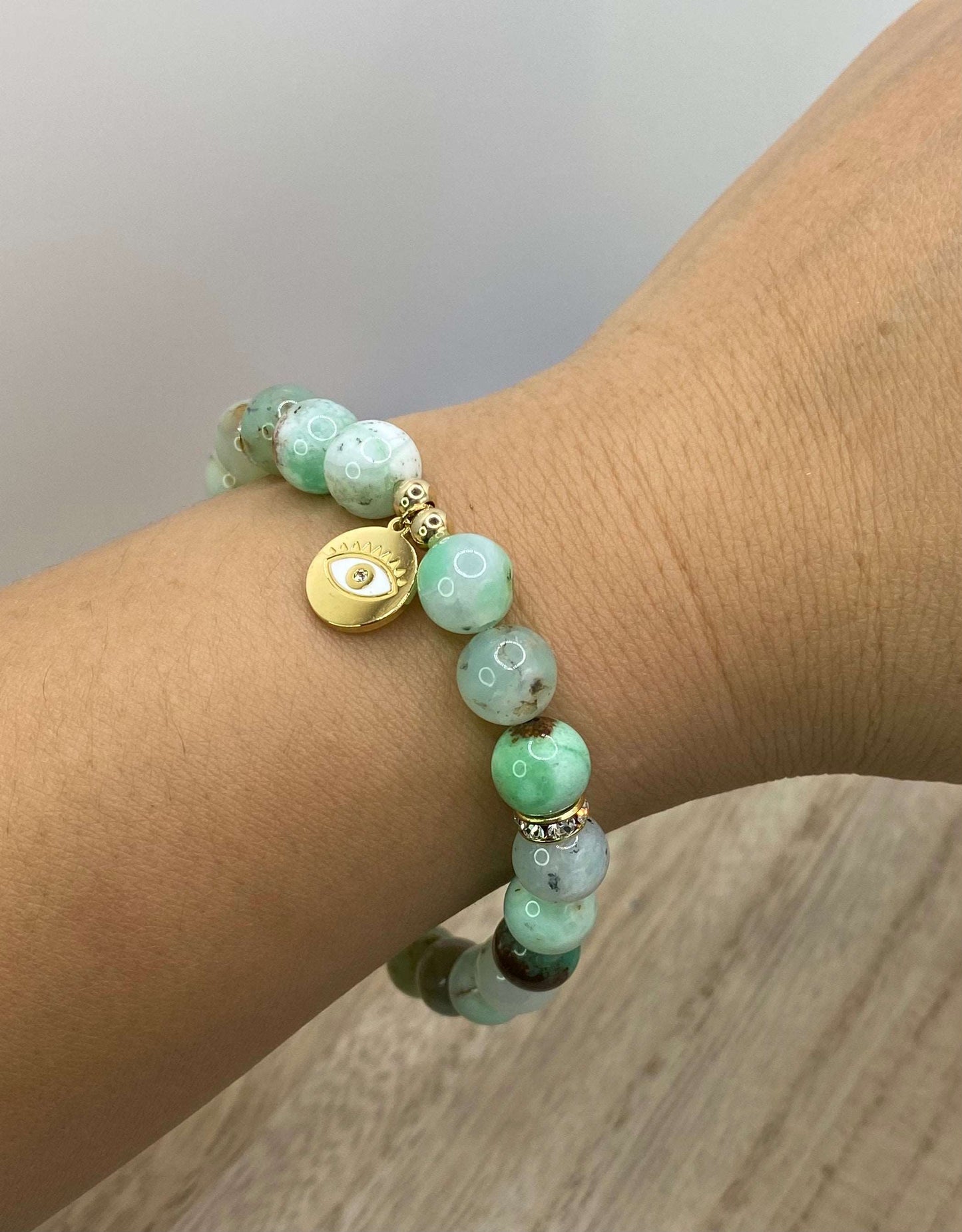 
                  
                    Chloe - Chrysoprase Charmed Bracelet
                  
                