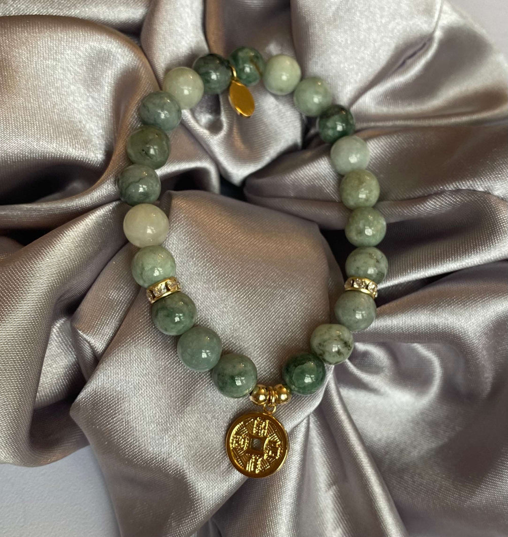 Blake - Burma Jade with Lucky Coin Charm