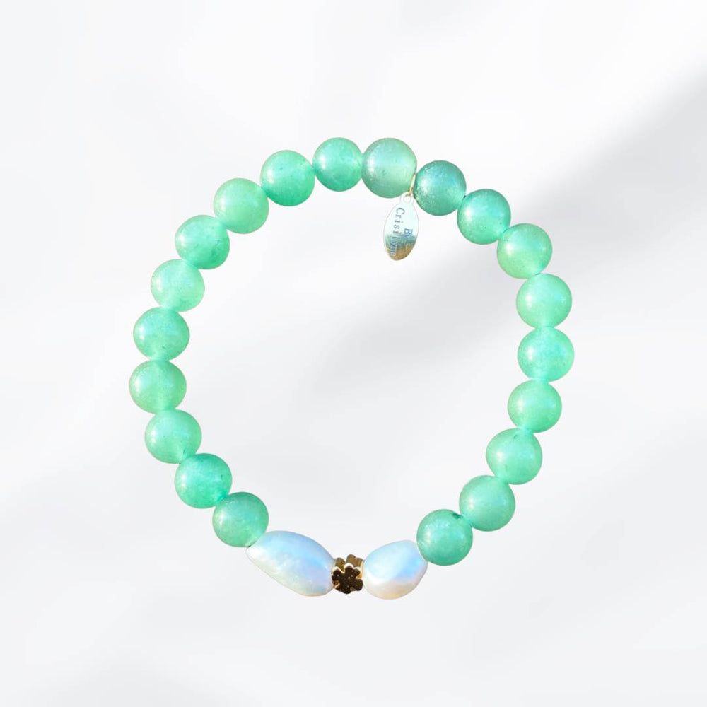 Aria - Aventurine with Pearl & Shamrock