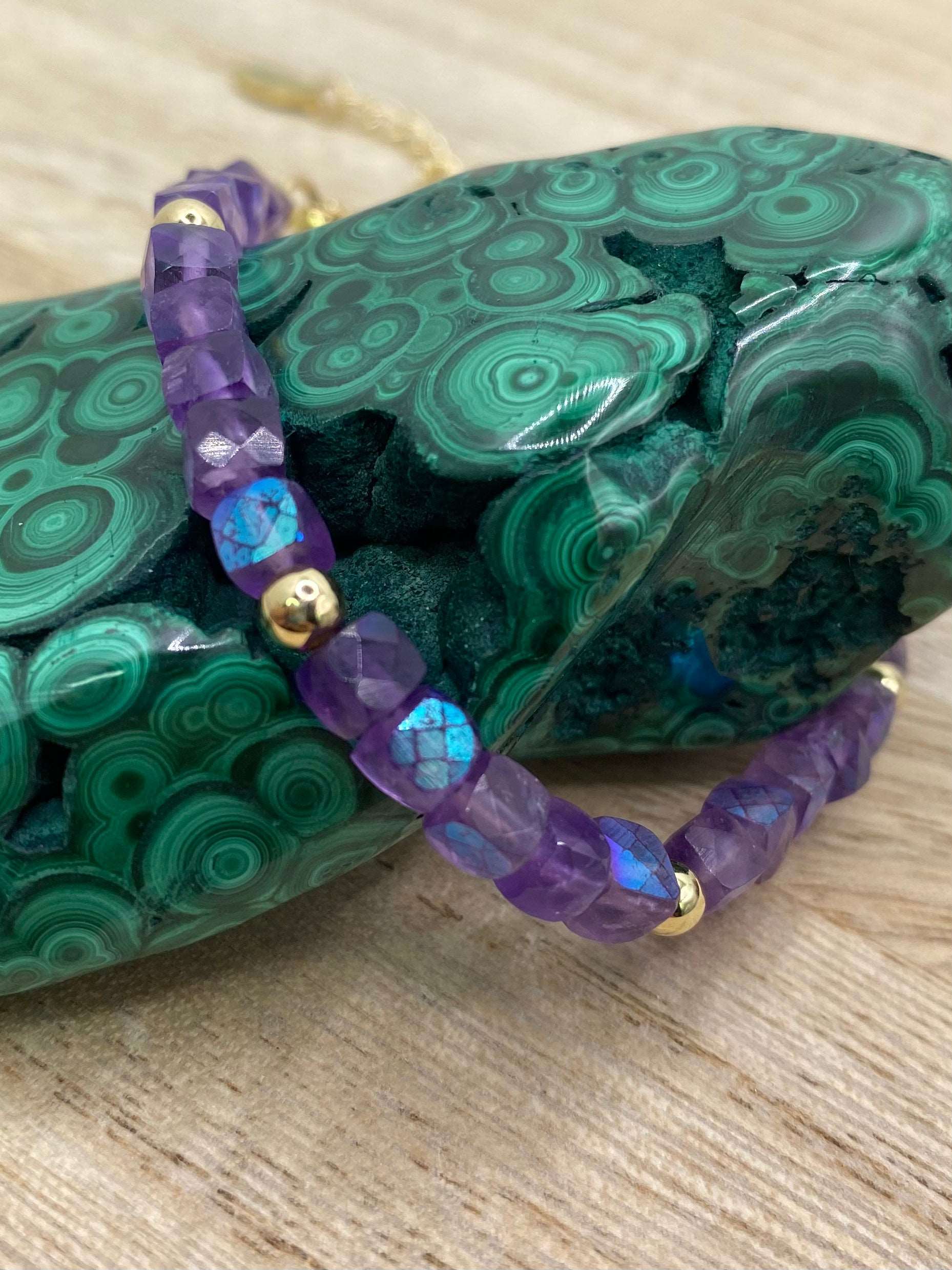 Theresa - Amethyst Handmade Stone Bracelet