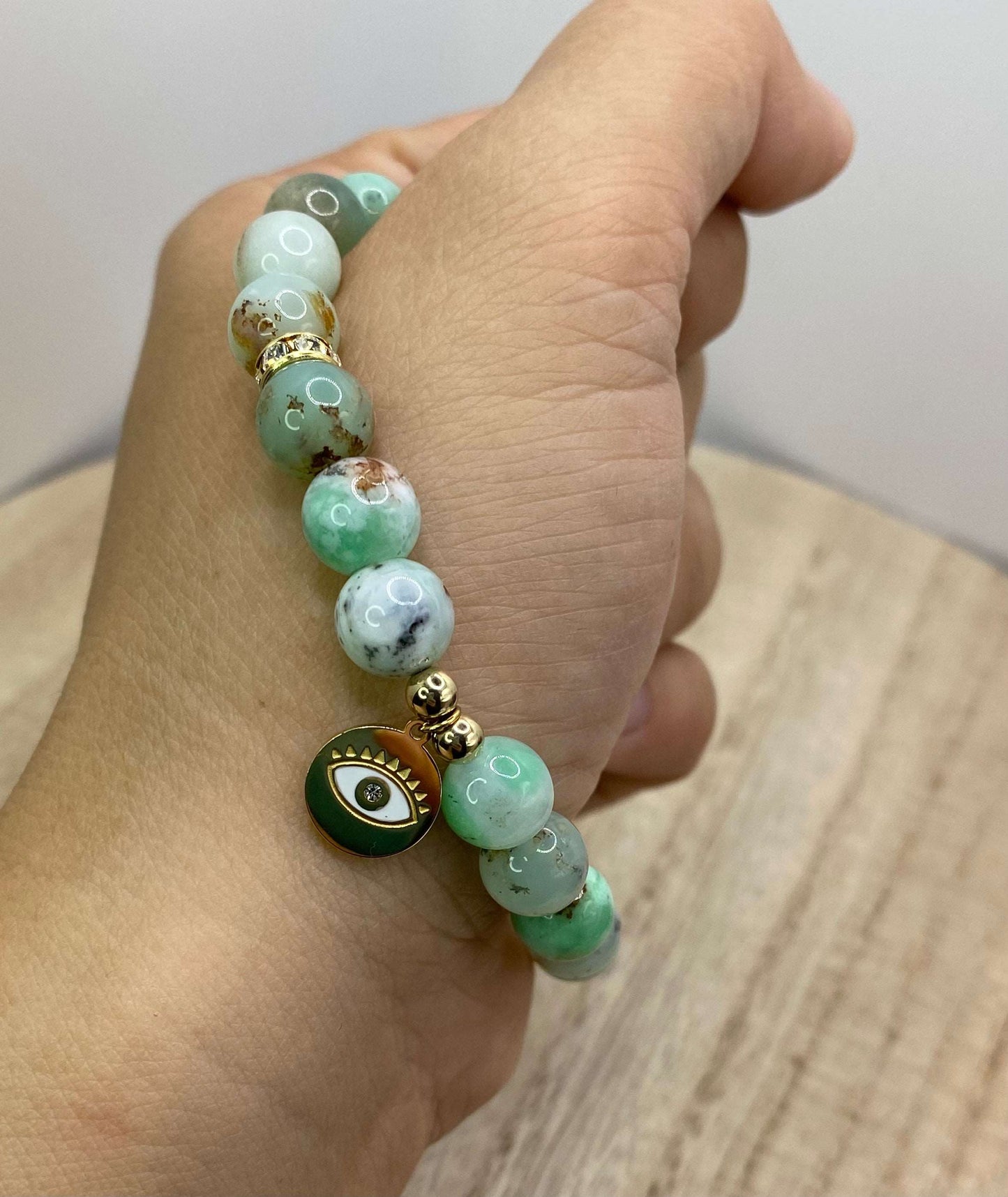 
                  
                    Chloe - Chrysoprase Charmed Bracelet
                  
                