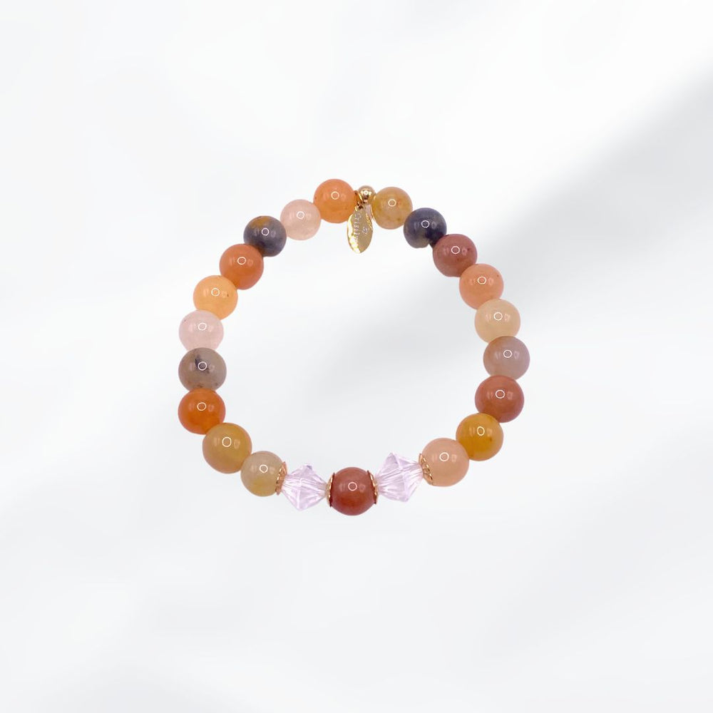 Maggie - Rainbow Jade Beaded Bracelet