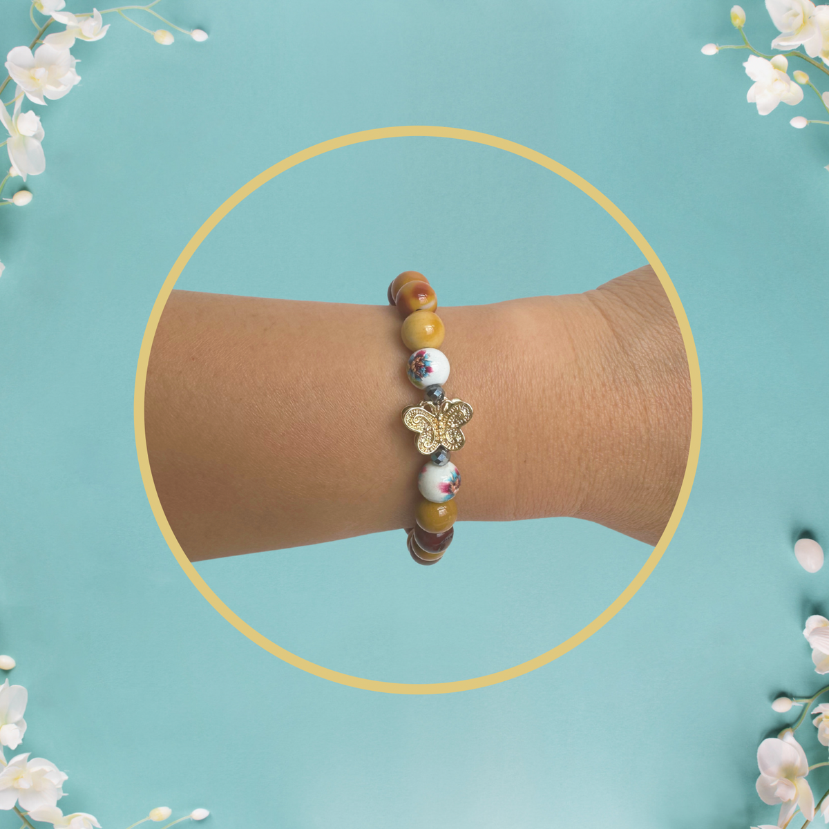 Maia - Butterfly Terahertz Beaded Bracelet