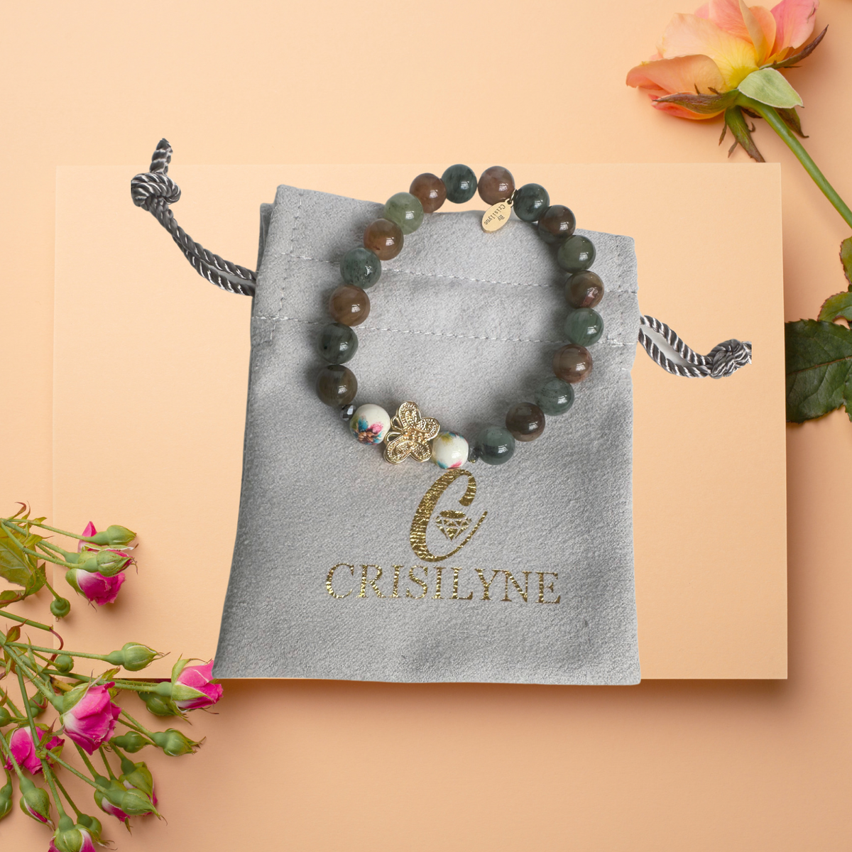 Maia - Butterfly Terahertz Beaded Bracelet
