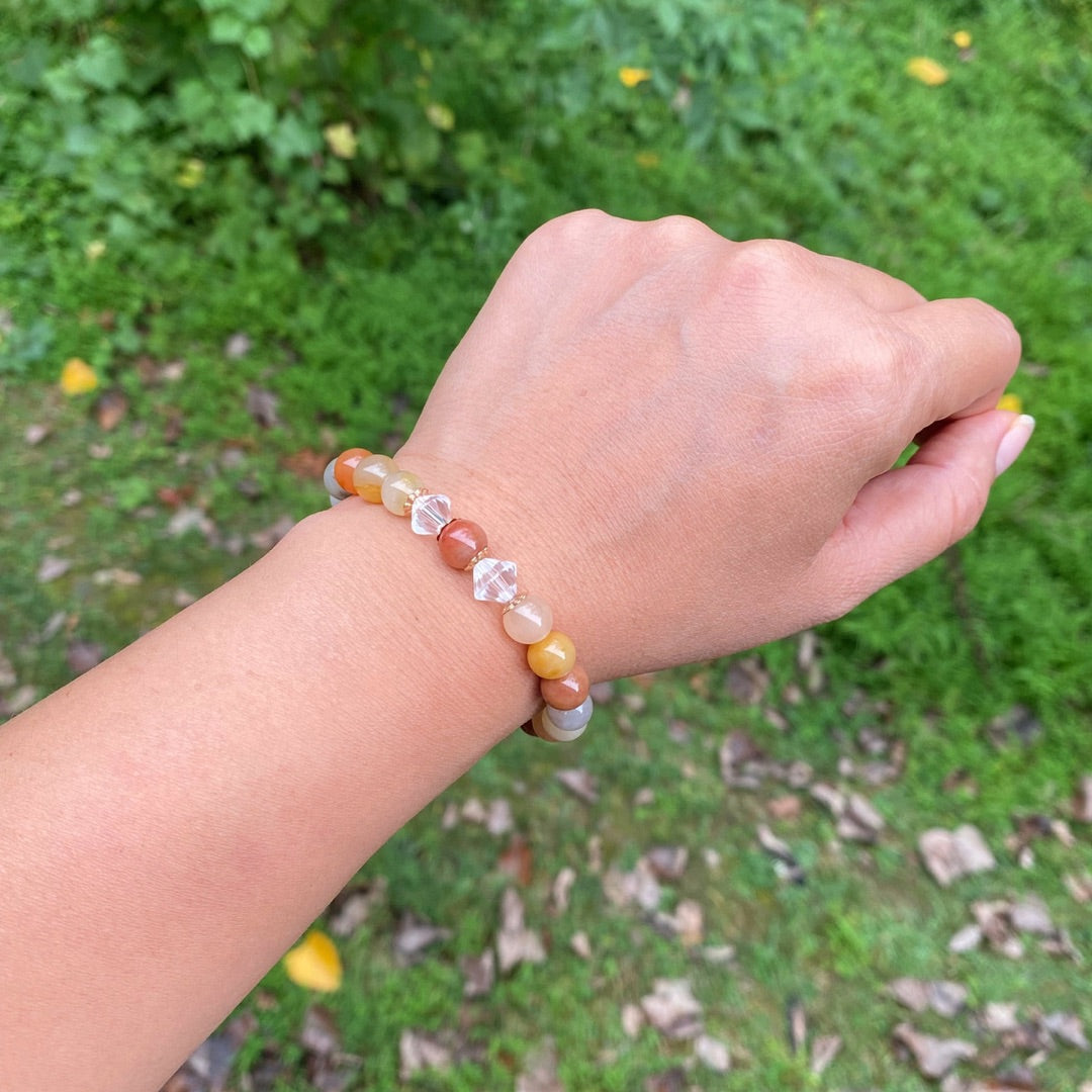 
                  
                    Maggie - Rainbow Jade Beaded Bracelet
                  
                