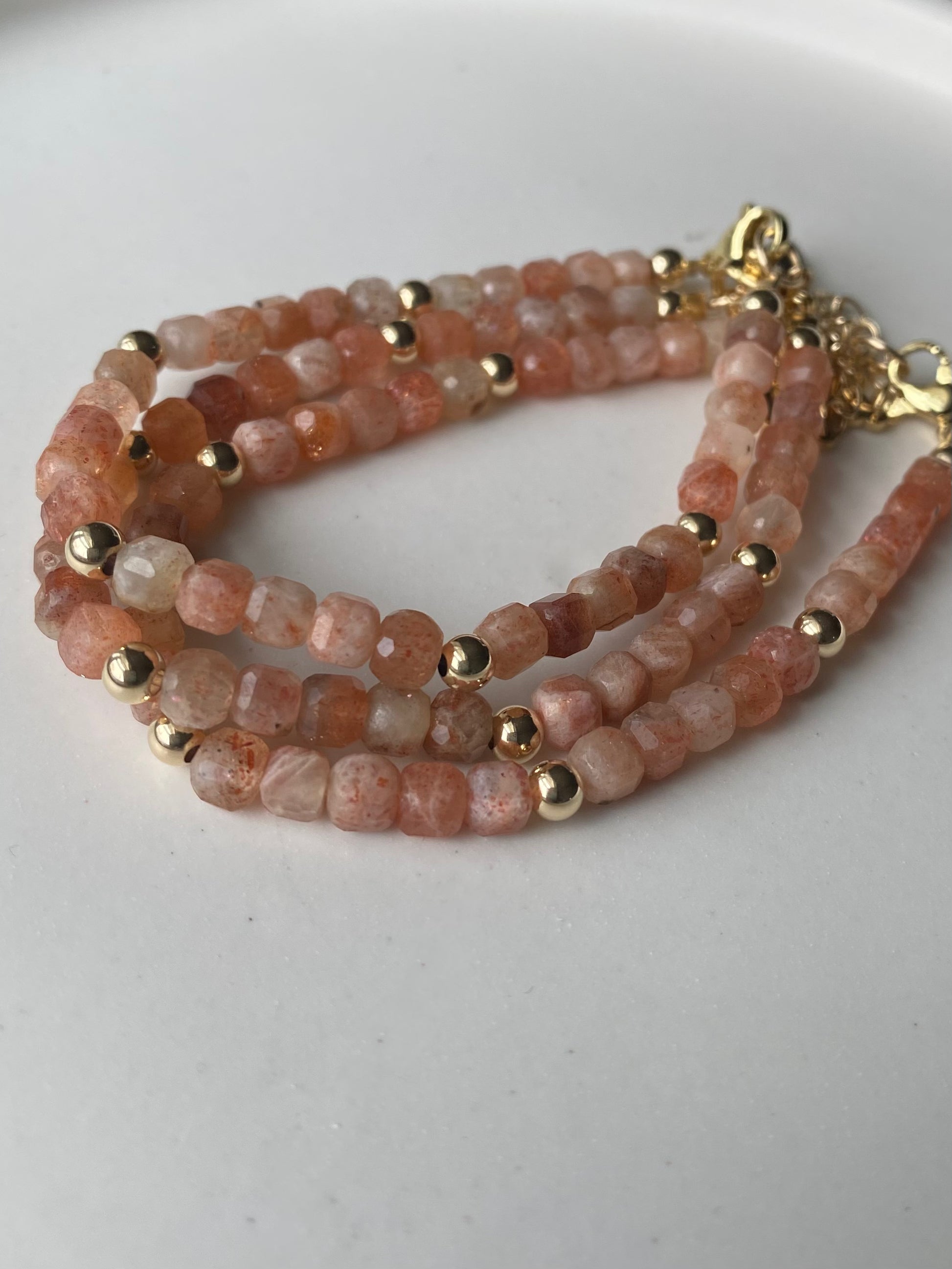 Stella - Handmade Sunstone Bracelet