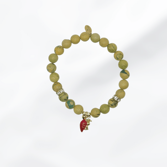 Kani - Strawberry Quartz & Terra Jasper Lucky Bracelet