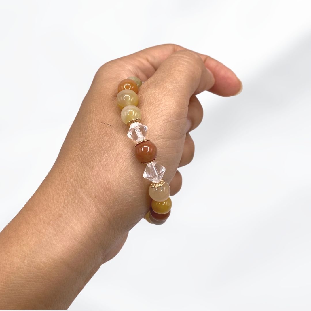 
                  
                    Maggie - Rainbow Jade Beaded Bracelet
                  
                