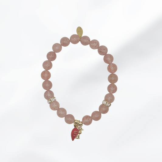 Kani - Strawberry Quartz & Terra Jasper Lucky Bracelet